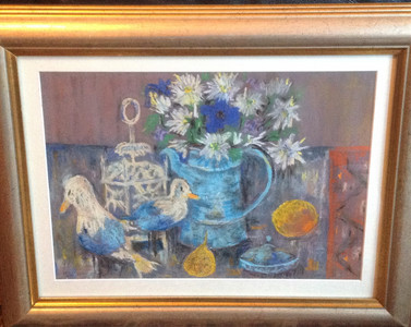 Kath, Still life with birds, pastel, 10.20.JPG